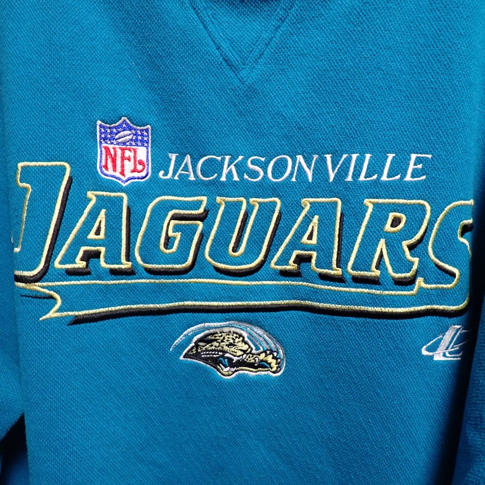Vintage Jacksonville Jaguars Logo Athletic NFL Pro Line Sweatshirt Teal XL